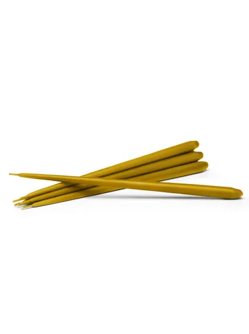 STOFF Nagel kegelförmige Kerzen von ester & erik 6er-Pack - Mustard - STOFF Nagel