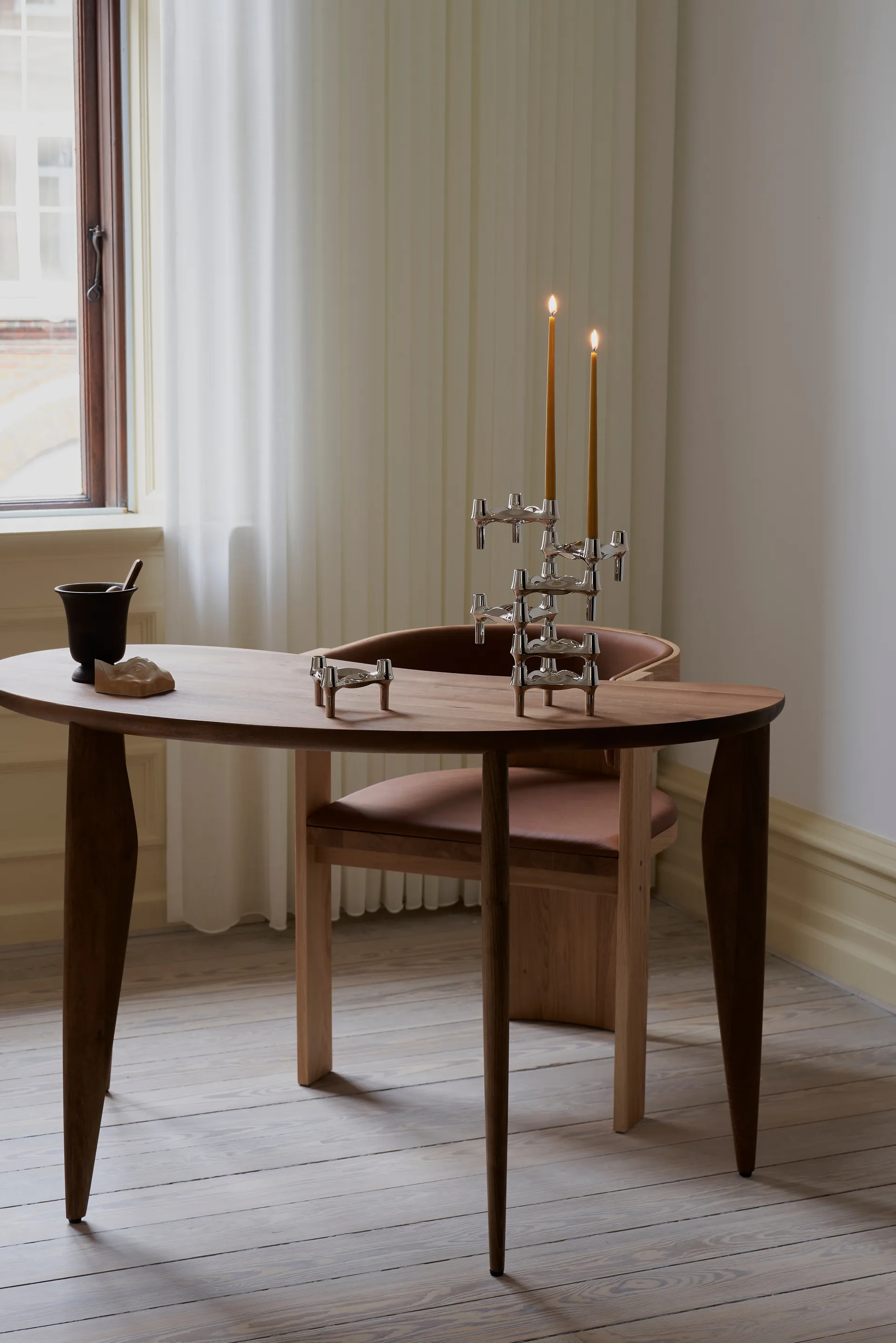 STOFF Nagel kegelförmige Kerzen von ester & erik 6er-Pack, Mustard STOFF Nagel