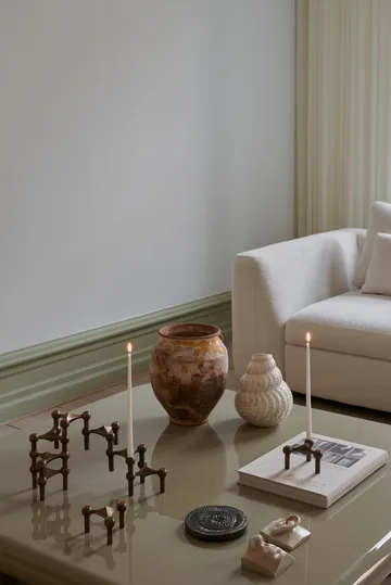 STOFF Nagel kegelförmige Kerzen von ester & erik 6er-Pack - Off-white - STOFF Nagel