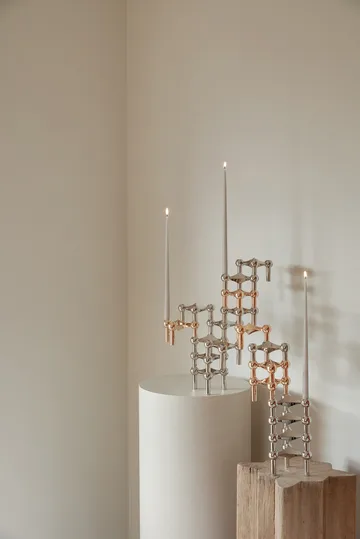 STOFF Nagel kegelförmige Kerzen von ester & erik 6er-Pack - Sand - STOFF Nagel