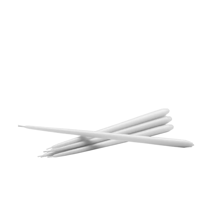STOFF Nagel kegelförmige Kerzen von ester & erik 6er-Pack - White - STOFF Nagel