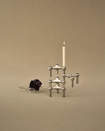 STOFF Nagel Kerzenhalter 3er-Pack - Gebürstetes Chrom - STOFF Nagel