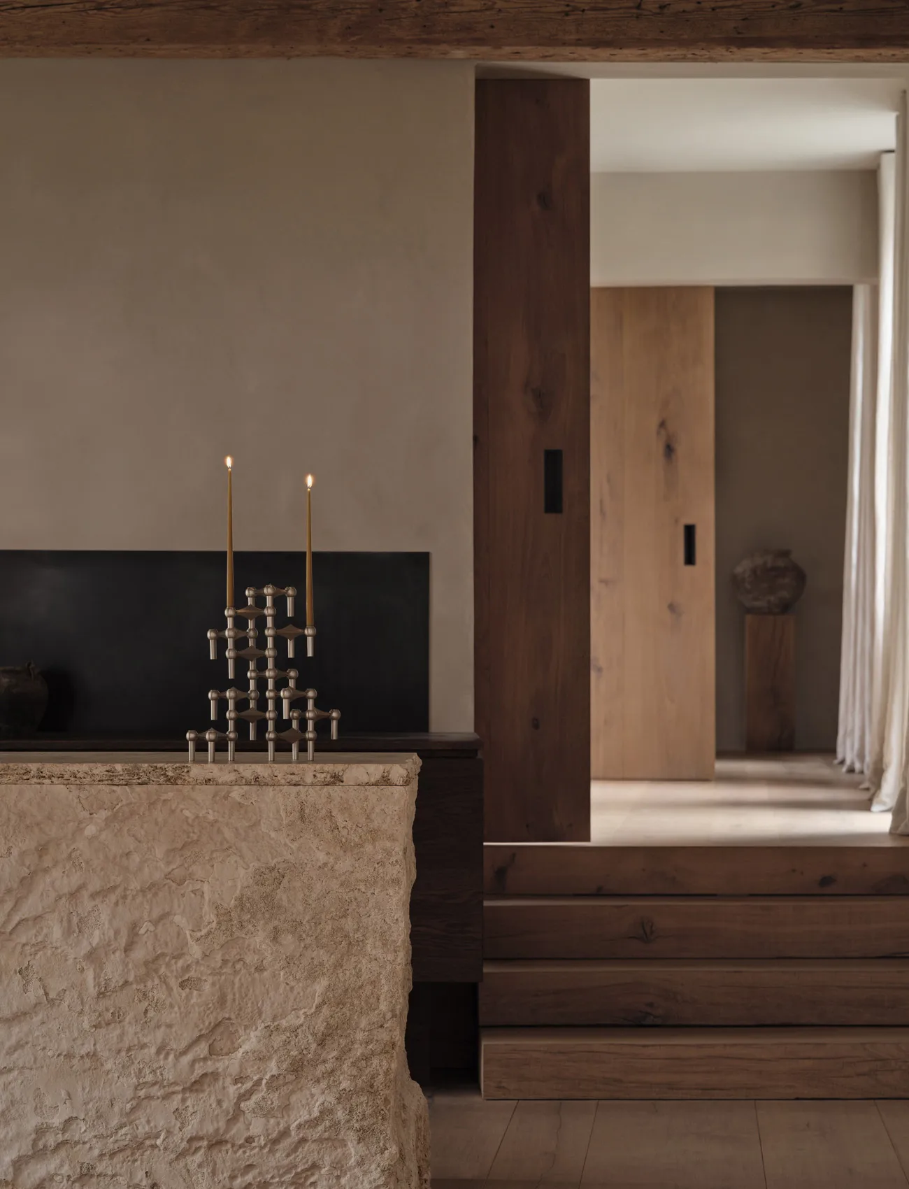 STOFF Nagel Kerzenhalter 3er-Pack, Gebürstetes Chrom STOFF Nagel