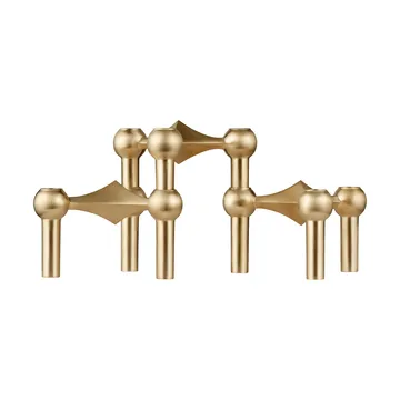 STOFF Nagel Kerzenhalter 3er-Pack - Gebürstetes Messing - STOFF Nagel