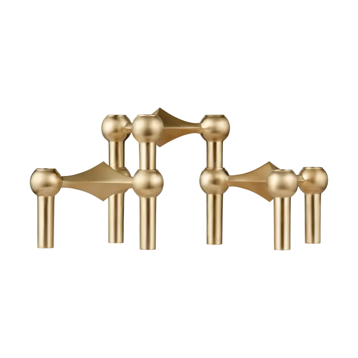 STOFF Nagel Kerzenhalter 3er-Pack - Gebürstetes Messing - STOFF Nagel