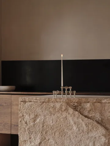 STOFF Nagel Kerzenhalter 3er-Pack + Kerzen 12er-Pack - STOFF Nagel