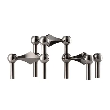 STOFF Nagel Kerzenhalter 3er-Pack - Schwarz-Chrom - STOFF Nagel