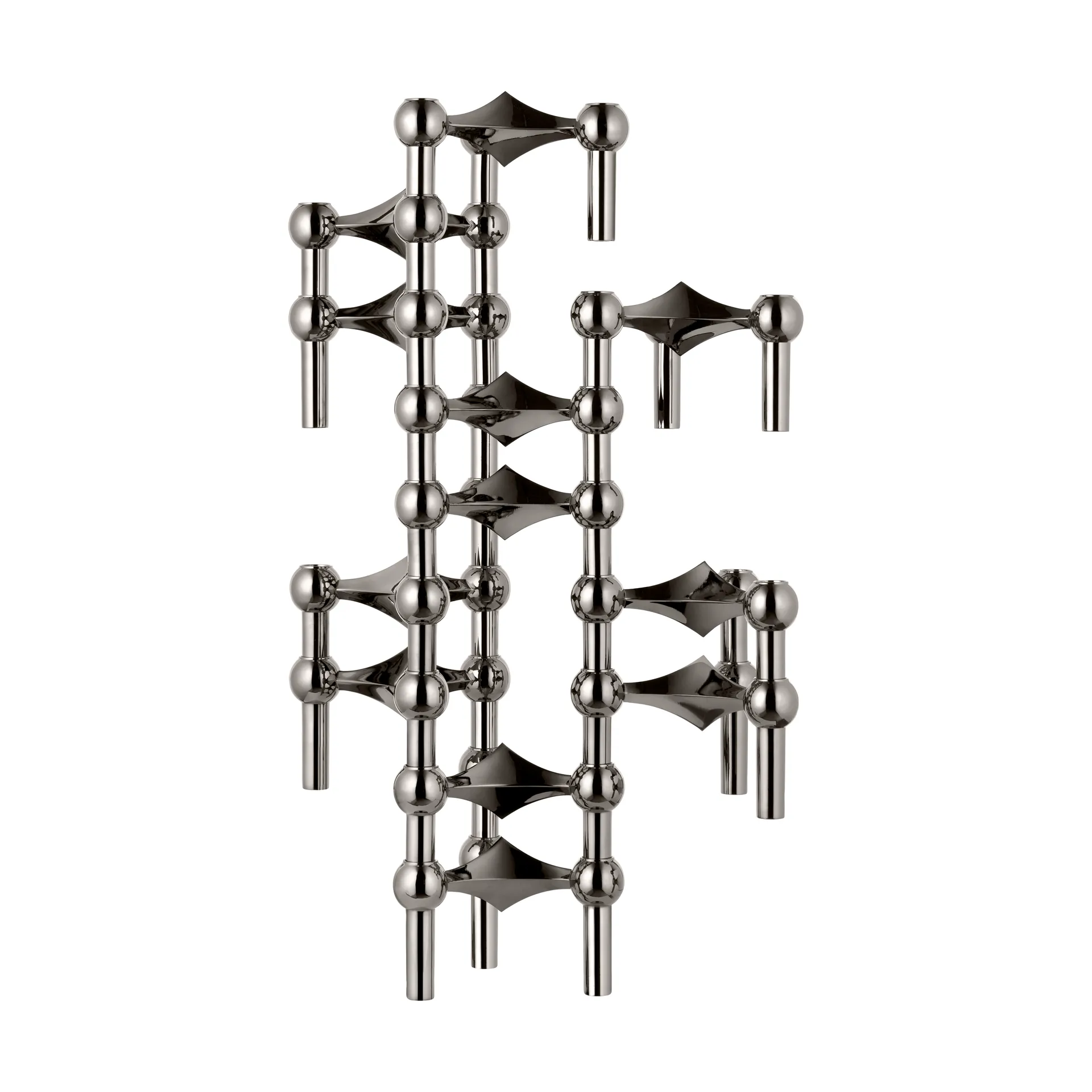 STOFF Nagel Kerzenhalter 3er-Pack, Schwarz-Chrom STOFF Nagel