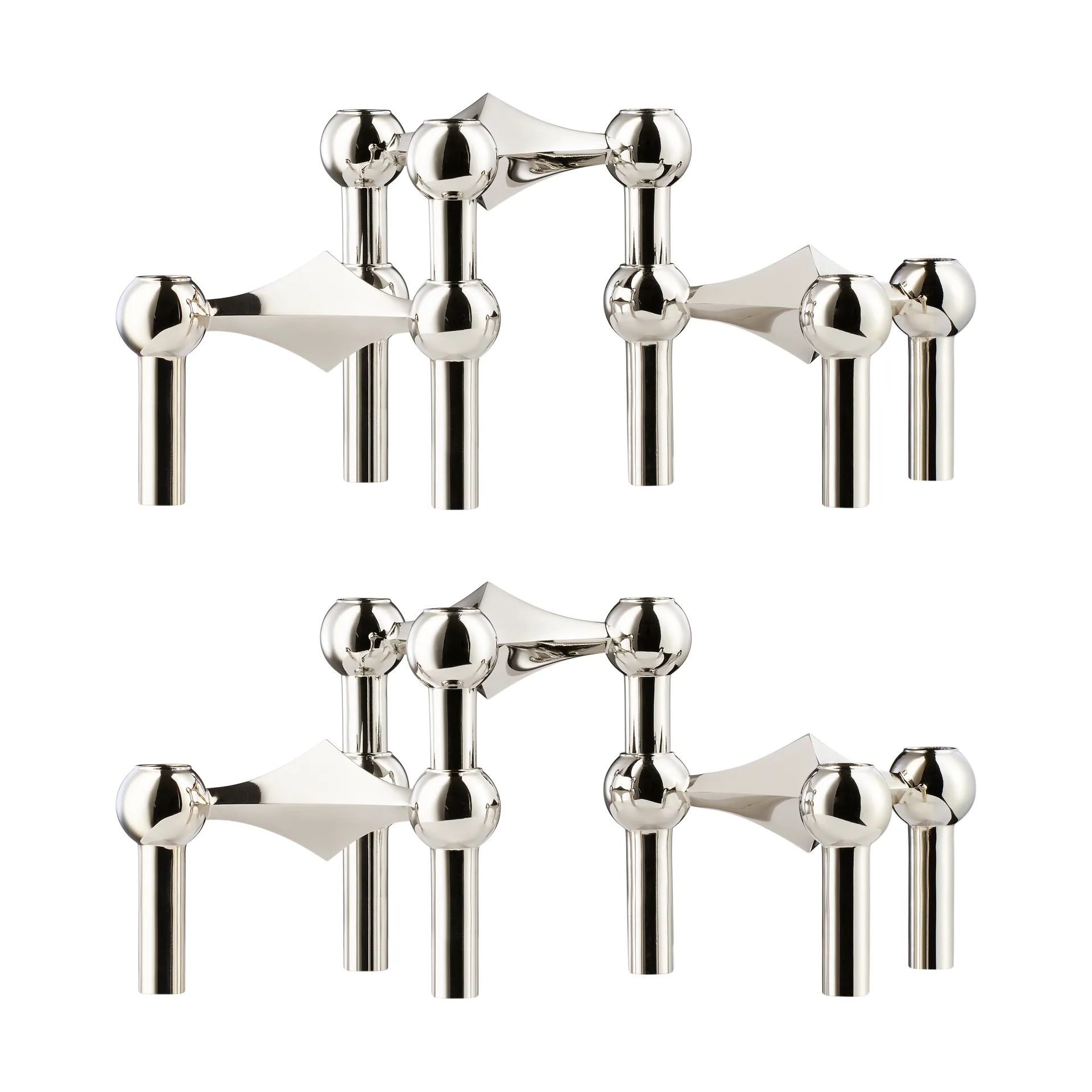 STOFF Nagel Kerzenhalter 6er-Pack - Chrom,  STOFF Nagel