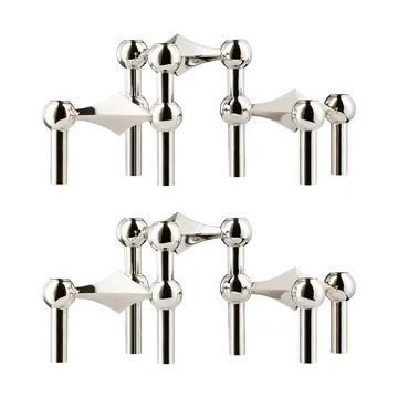 STOFF Nagel Kerzenhalter 6er-Pack - Chrom - STOFF Nagel
