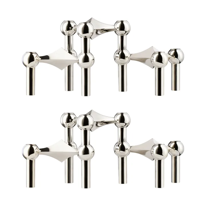 STOFF Nagel Kerzenhalter 6er-Pack - Chrom - STOFF Nagel