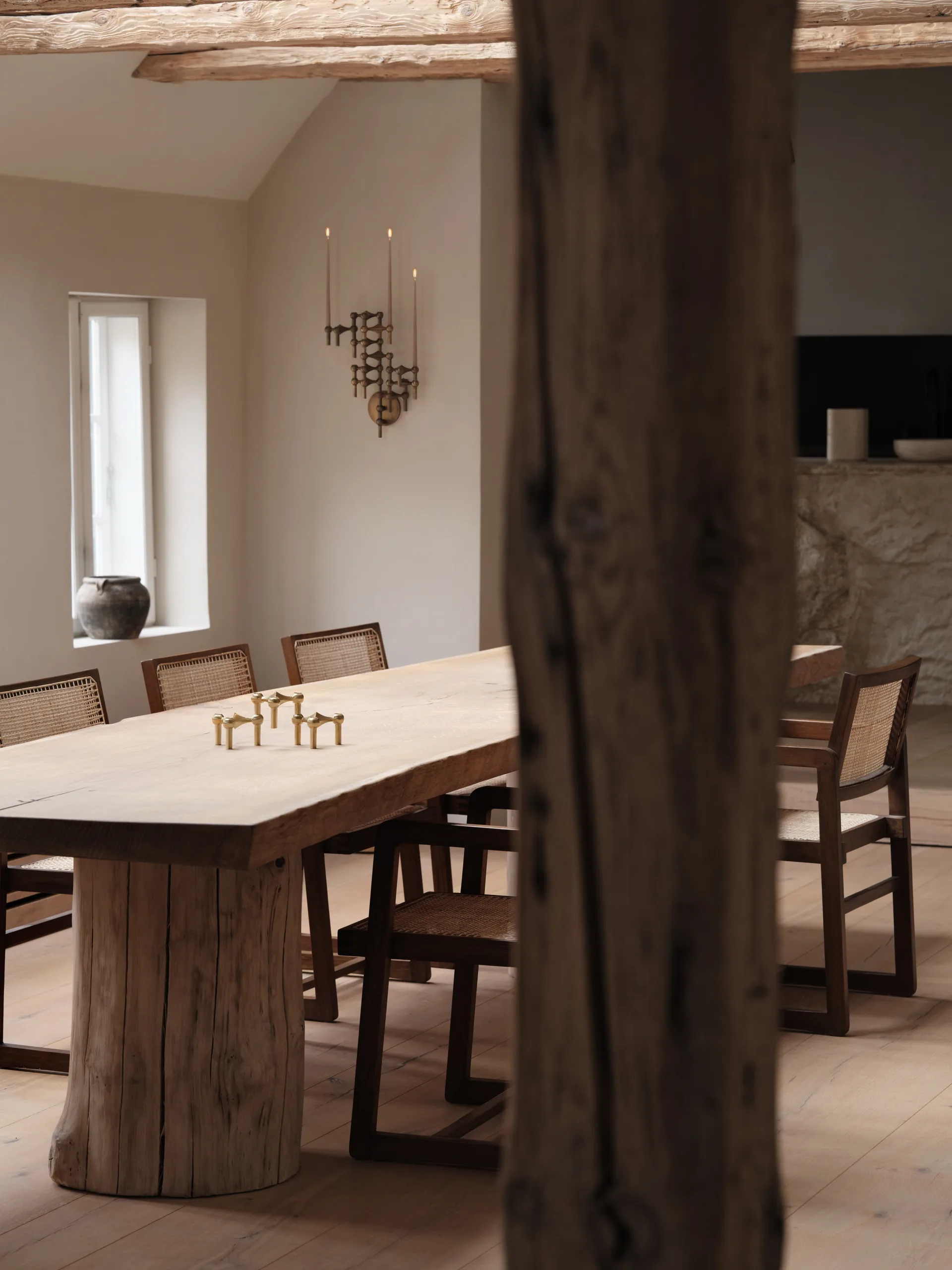 STOFF Nagel Kerzenhalter Wand, Bronzed brass STOFF Nagel