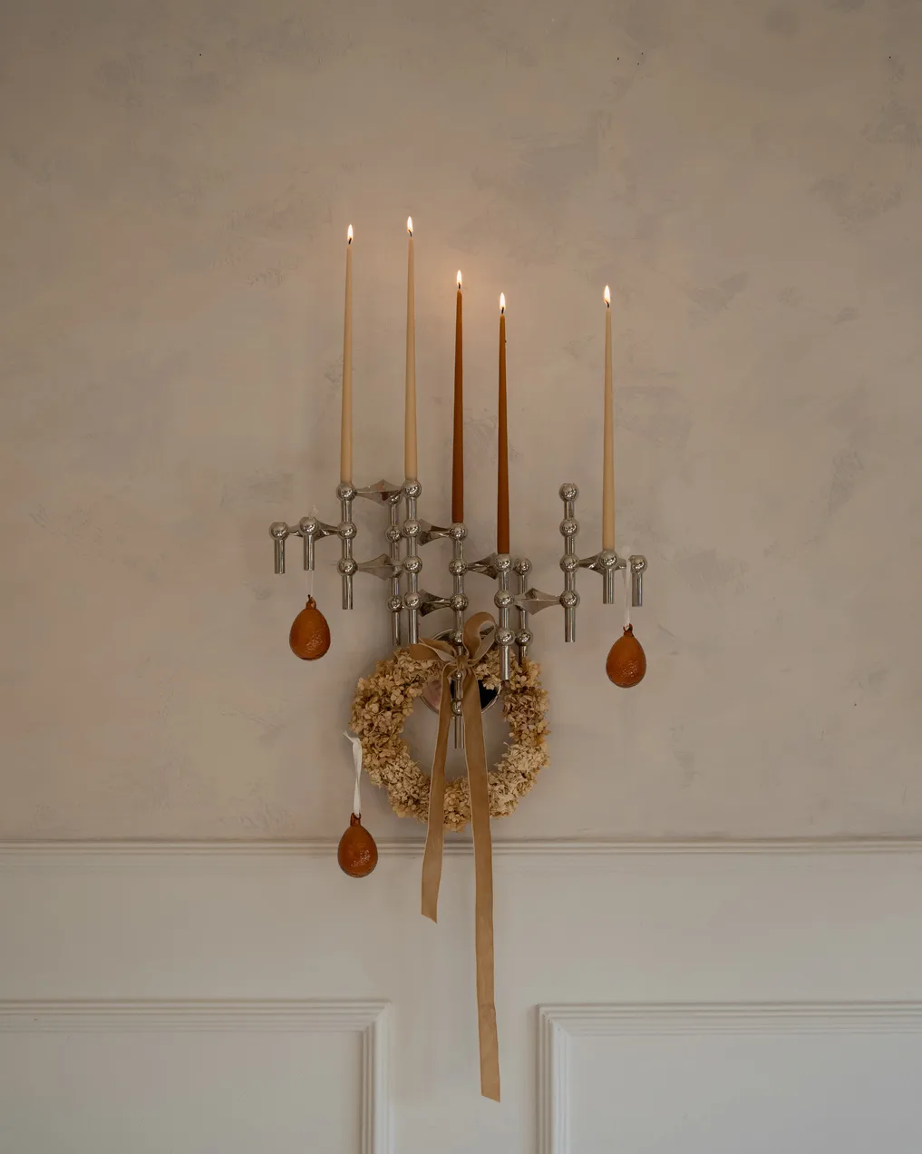 STOFF Nagel Kerzenhalter Wand, Chrome STOFF Nagel