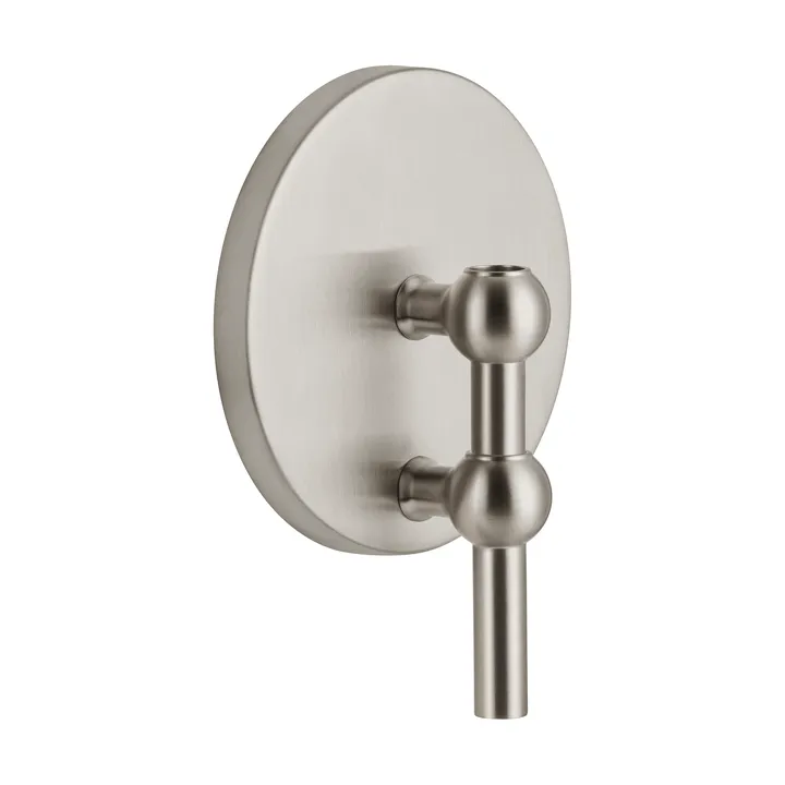 STOFF Nagel Kerzenhalter Wand - Gebürstetes Chrom - STOFF Nagel
