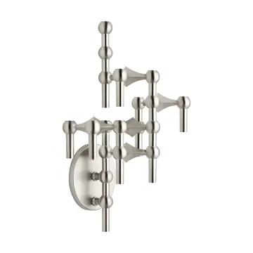 STOFF Nagel Kerzenhalter Wand - Gebürstetes Chrom - STOFF Nagel