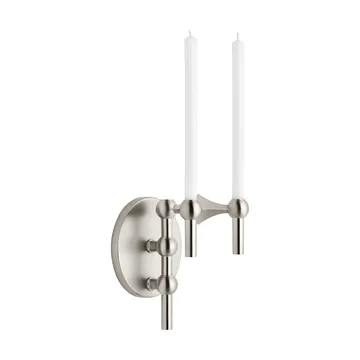 STOFF Nagel Kerzenhalter Wand - Gebürstetes Chrom - STOFF Nagel