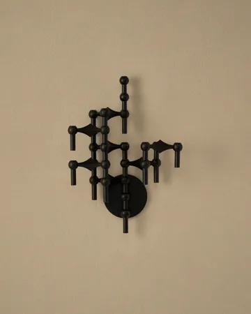 STOFF Nagel Kerzenhalter Wand - Mattschwarz - STOFF Nagel