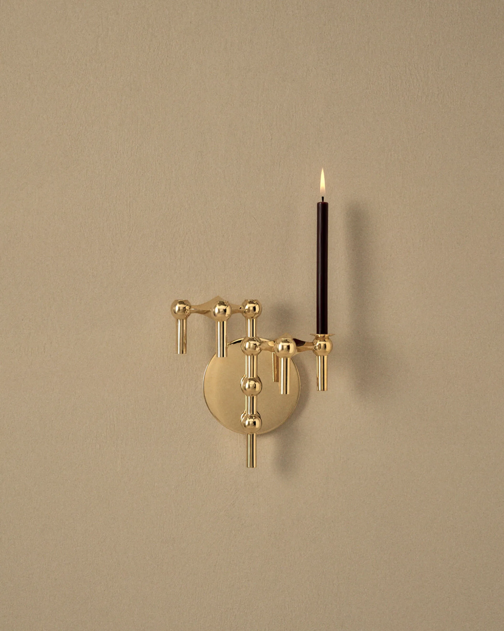 STOFF Nagel Kerzenhalter Wand, Messing STOFF Nagel