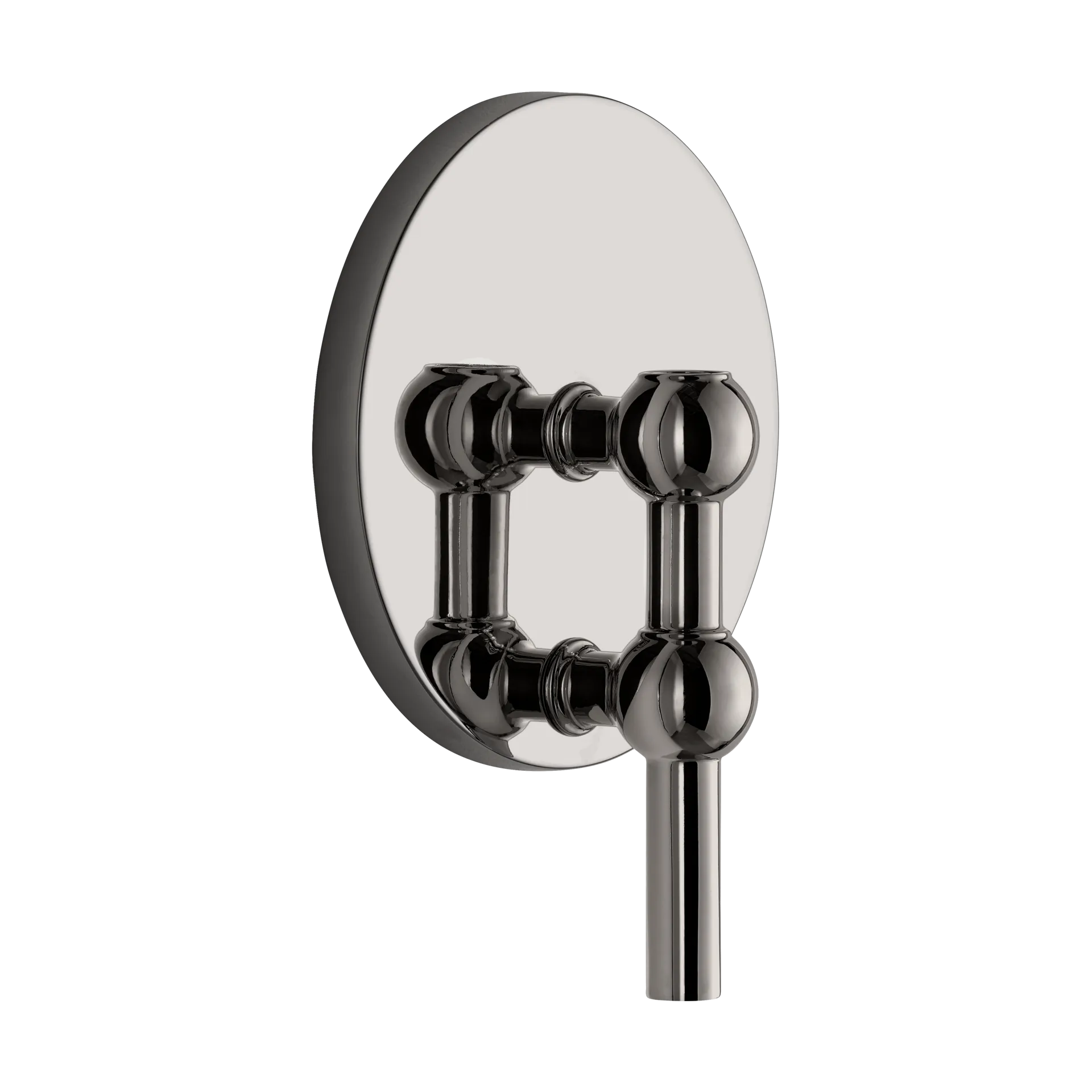 STOFF Nagel Kerzenhalter Wand, Schwarz chrom STOFF Nagel