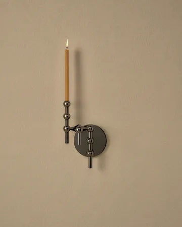 STOFF Nagel Kerzenhalter Wand - Schwarz chrom - STOFF Nagel