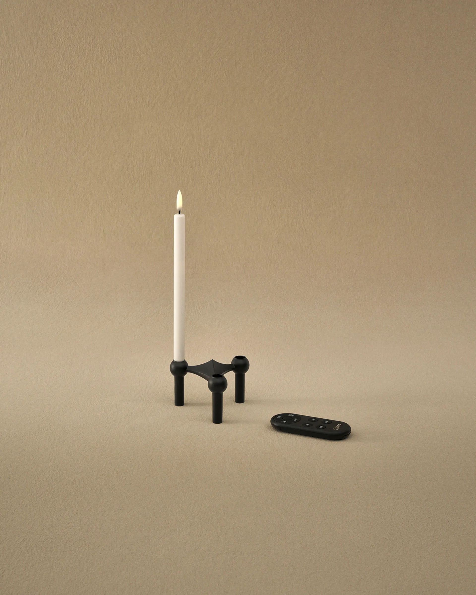 STOFF Nagel LED-Kerze by Uyuni Lighting 2er Pack, Weiß STOFF Nagel