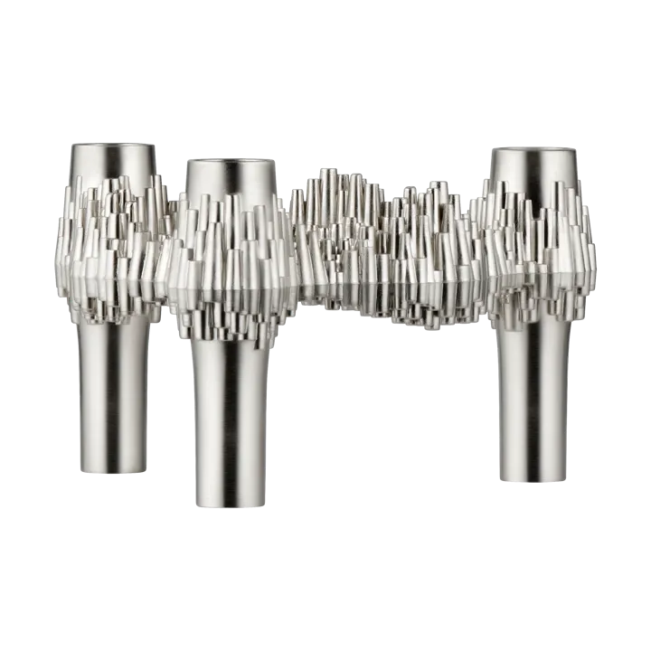 STOFF Nagel Quist Kerzenhalter - Gebürstetes Chrom - STOFF Nagel