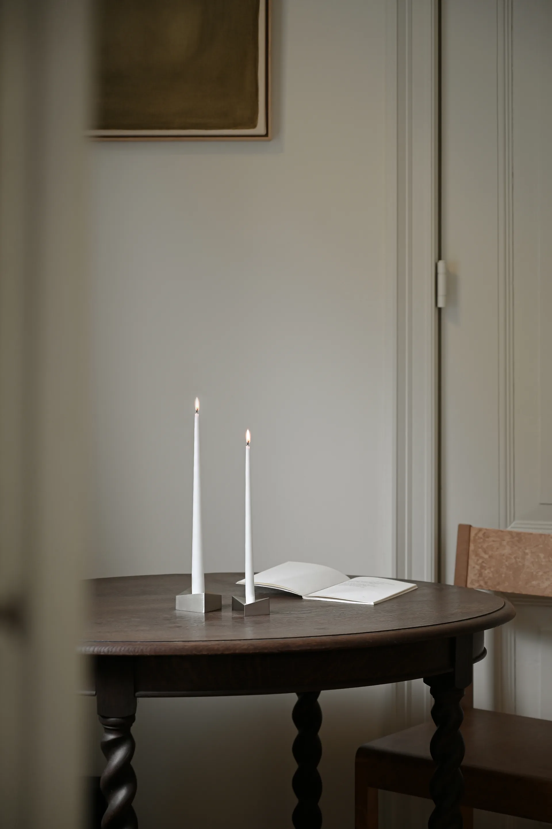 STOFF Nagel reflect Kerzenhalter large 3,2cm, Gebürstetes Chrom STOFF Nagel