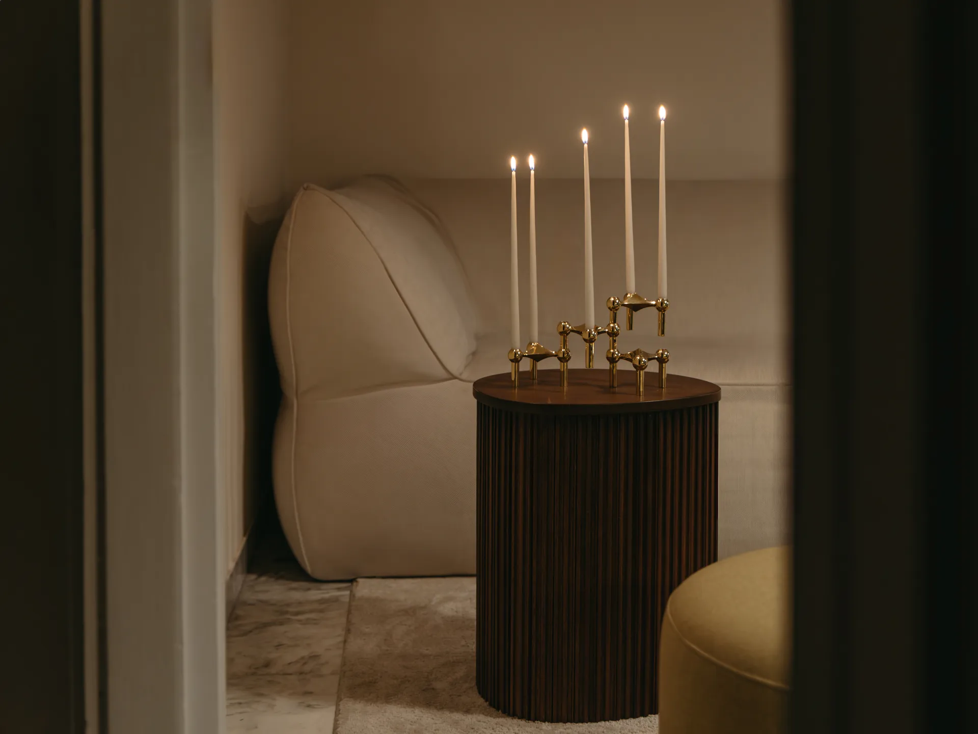 STOFF Antikkerzen by ester & erik large 4er-Pack, Off-white STOFF