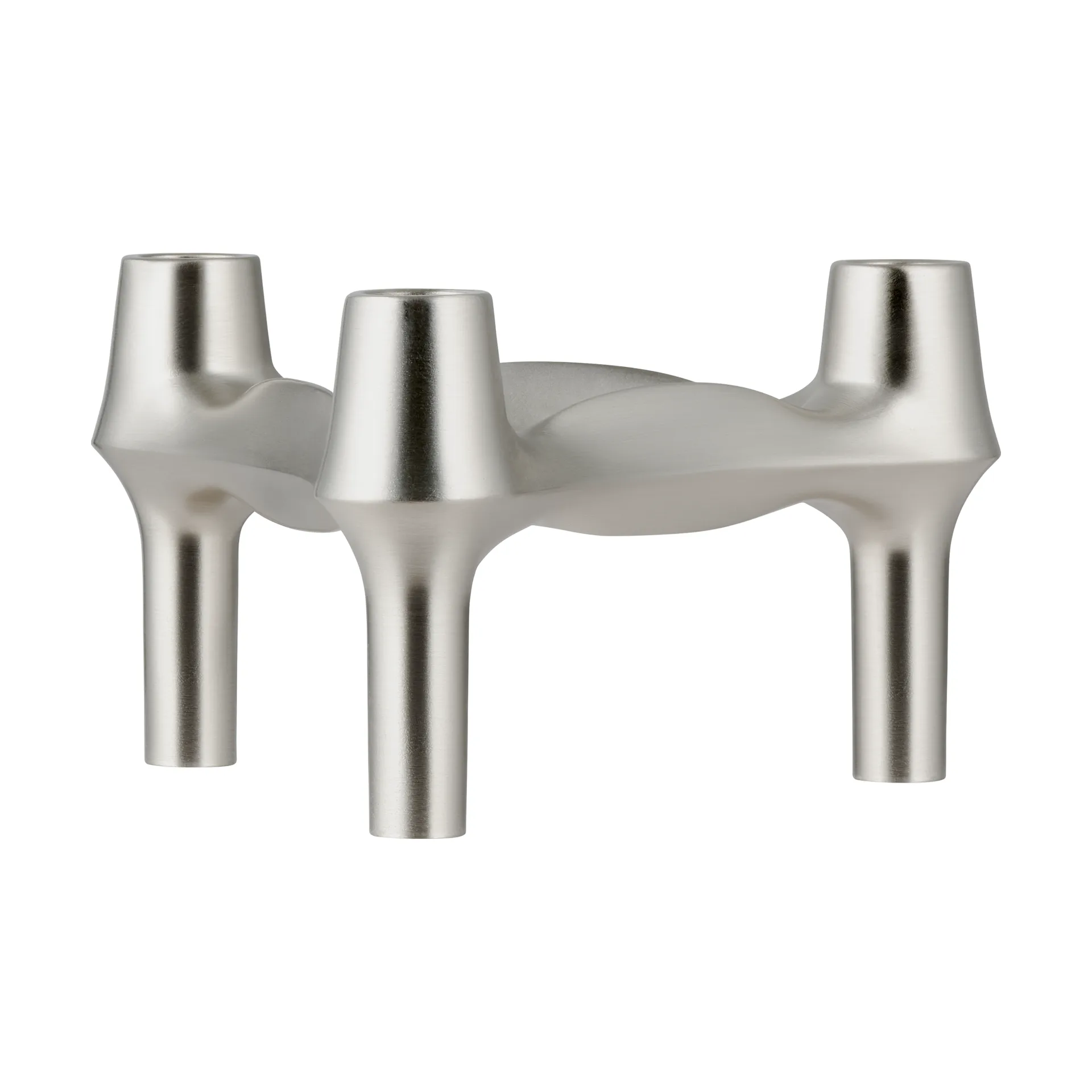 STOFF BMF Kerzenhalter, Gebürstetes Chrom STOFF