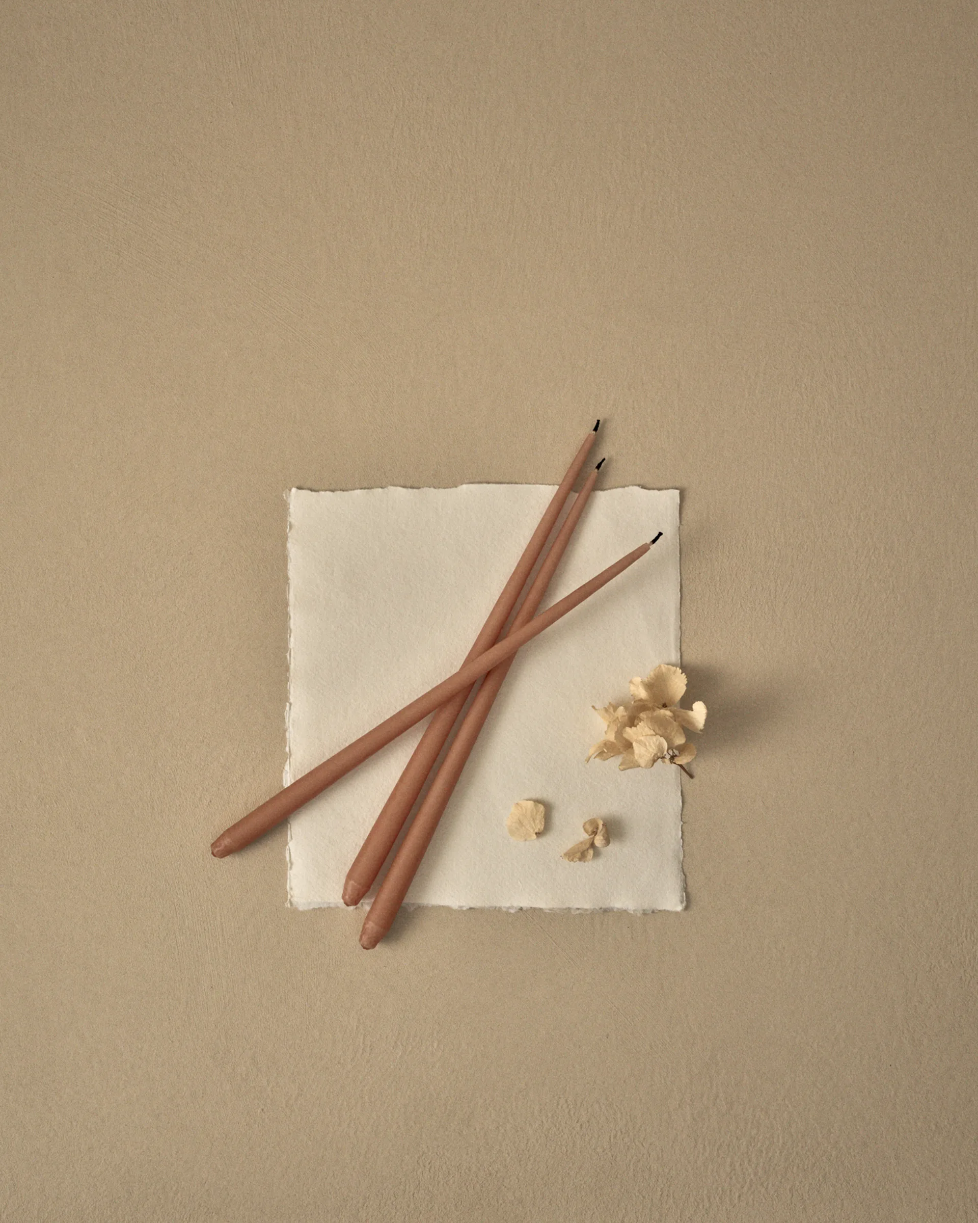 STOFF kegelförmige Kerzen von ester & erik 6er-Pack, Dusty rosa STOFF