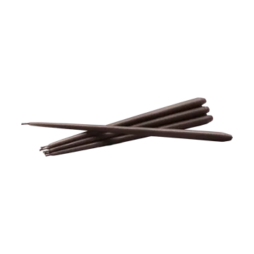 STOFF kegelförmige Kerzen von ester & erik 6er-Pack - Espresso - STOFF