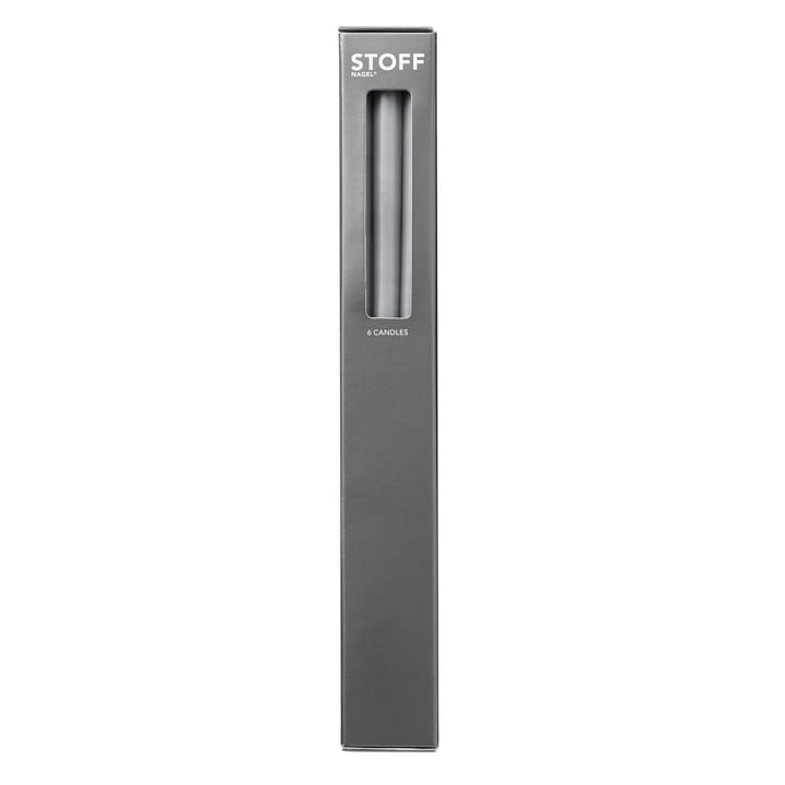 STOFF kegelförmige Kerzen von ester & erik 6er-Pack, Light grey STOFF