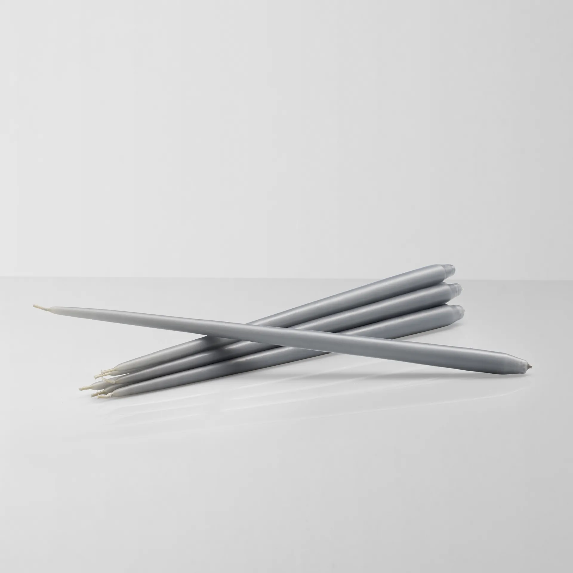 STOFF kegelförmige Kerzen von ester & erik 6er-Pack, Light grey STOFF