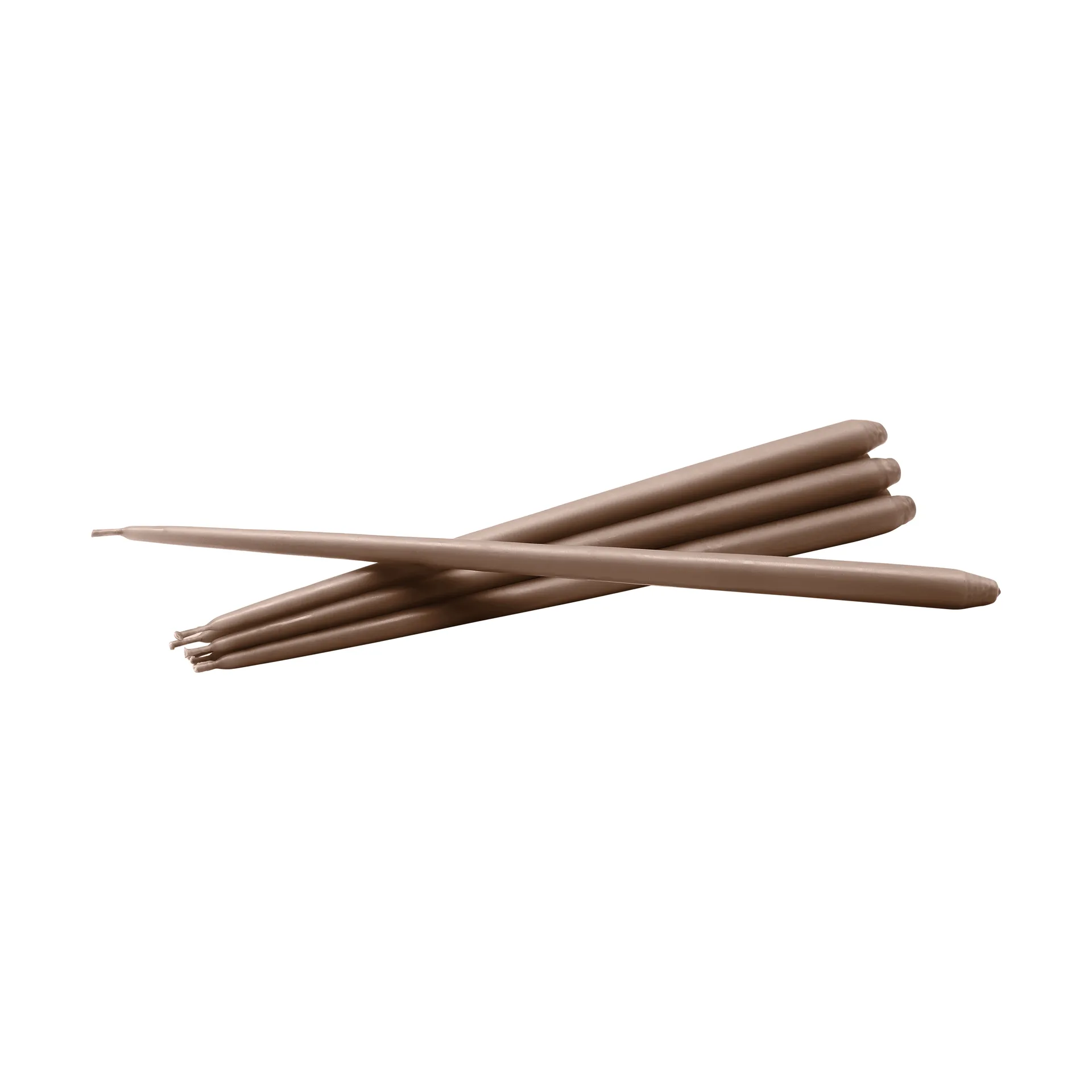 STOFF kegelförmige Kerzen von ester & erik 6er-Pack, Soft brown STOFF