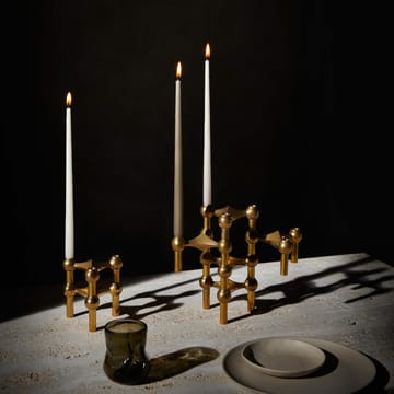 STOFF kegelförmige Kerzen von ester & erik 6er Pack - Taupe - STOFF