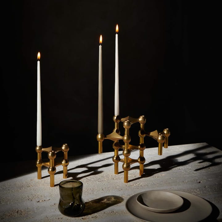STOFF kegelförmige Kerzen von ester & erik 6er Pack - Taupe - STOFF