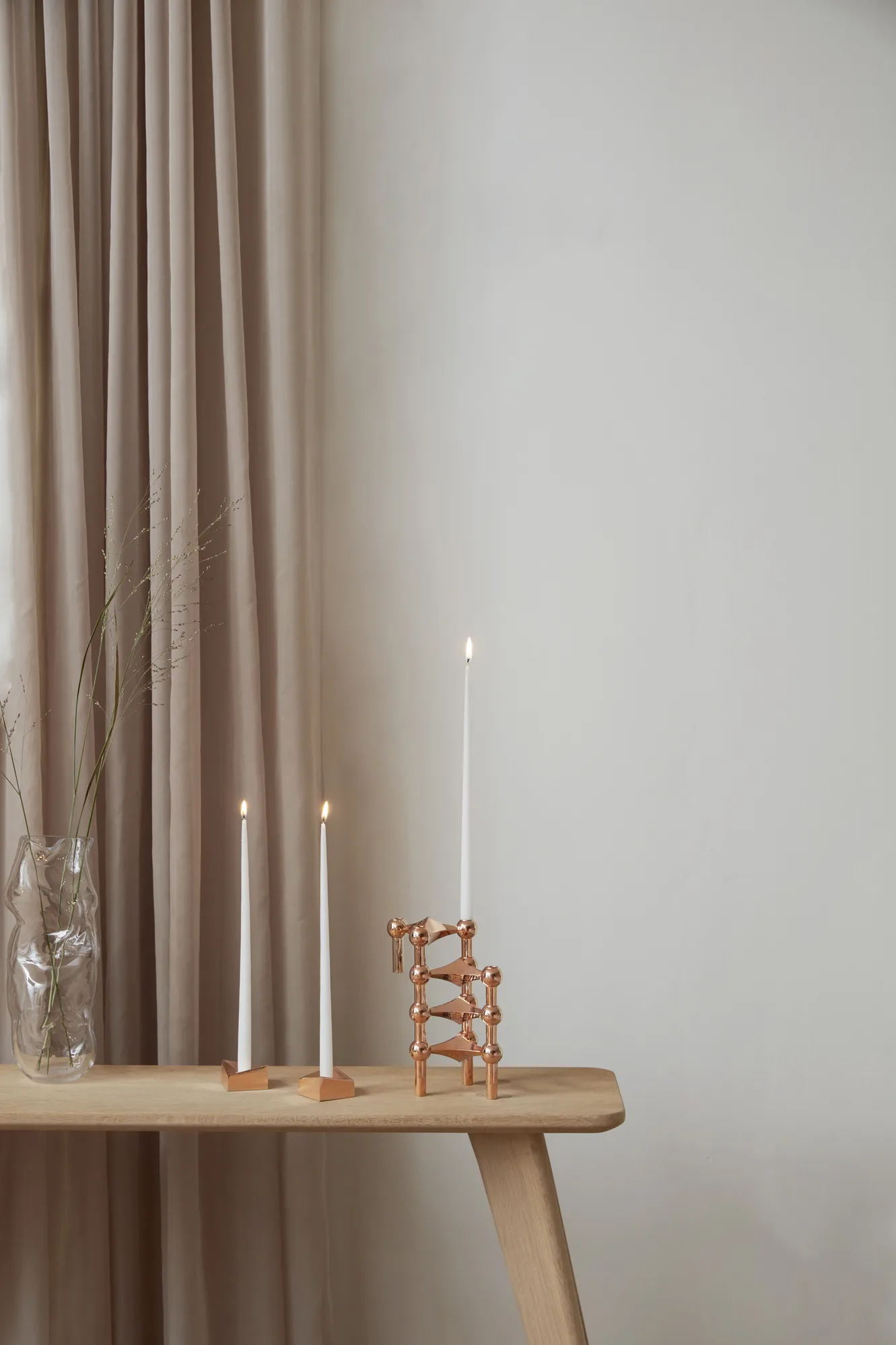 STOFF kegelförmige Kerzen von ester & erik 6er-Pack, White STOFF