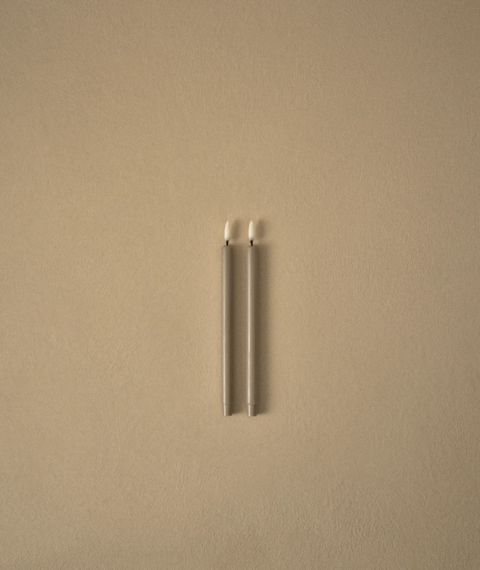 STOFF LED-Kerze by Uyuni Lighting 2er Pack, Sand STOFF