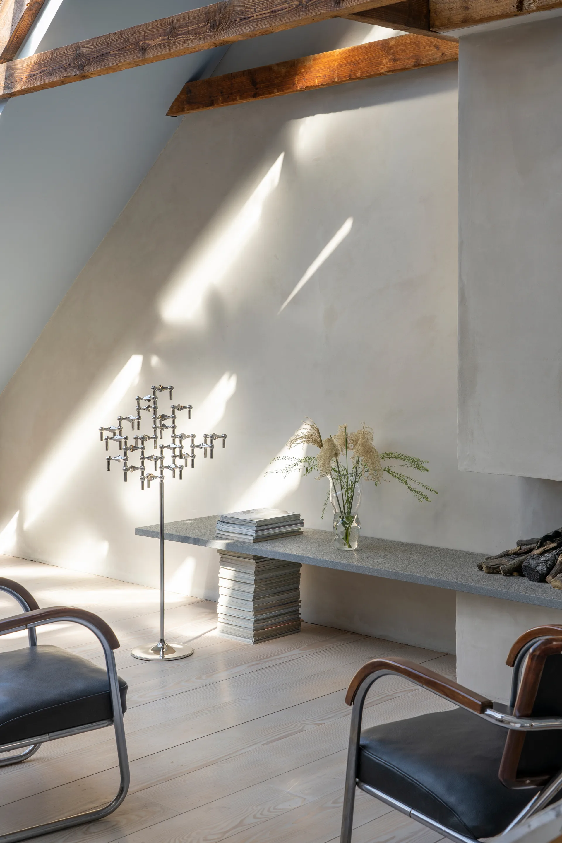 STOFF Nagel Bodenstativ 70cm, Chrome STOFF