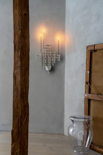 STOFF Nagel Kerzenhalter 2 Teile - Chrom - undefined - STOFF