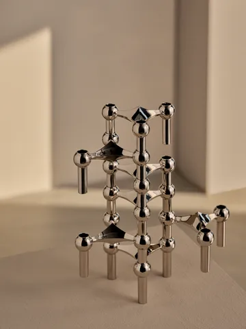 STOFF Nagel Kerzenhalter 2 Teile - Chrom - undefined - STOFF