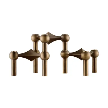 STOFF Nagel Kerzenhalter 3er-Pack - Bronzed brass - STOFF