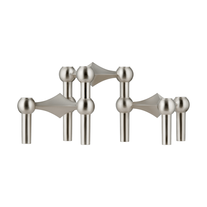 STOFF Nagel Kerzenhalter 3er-Pack - Gebürstetes Chrom - STOFF