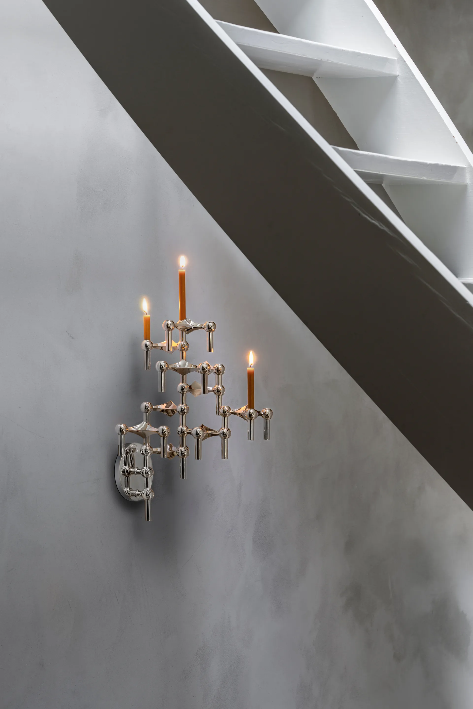 STOFF Nagel Kerzenhalter Wand, Chrome STOFF