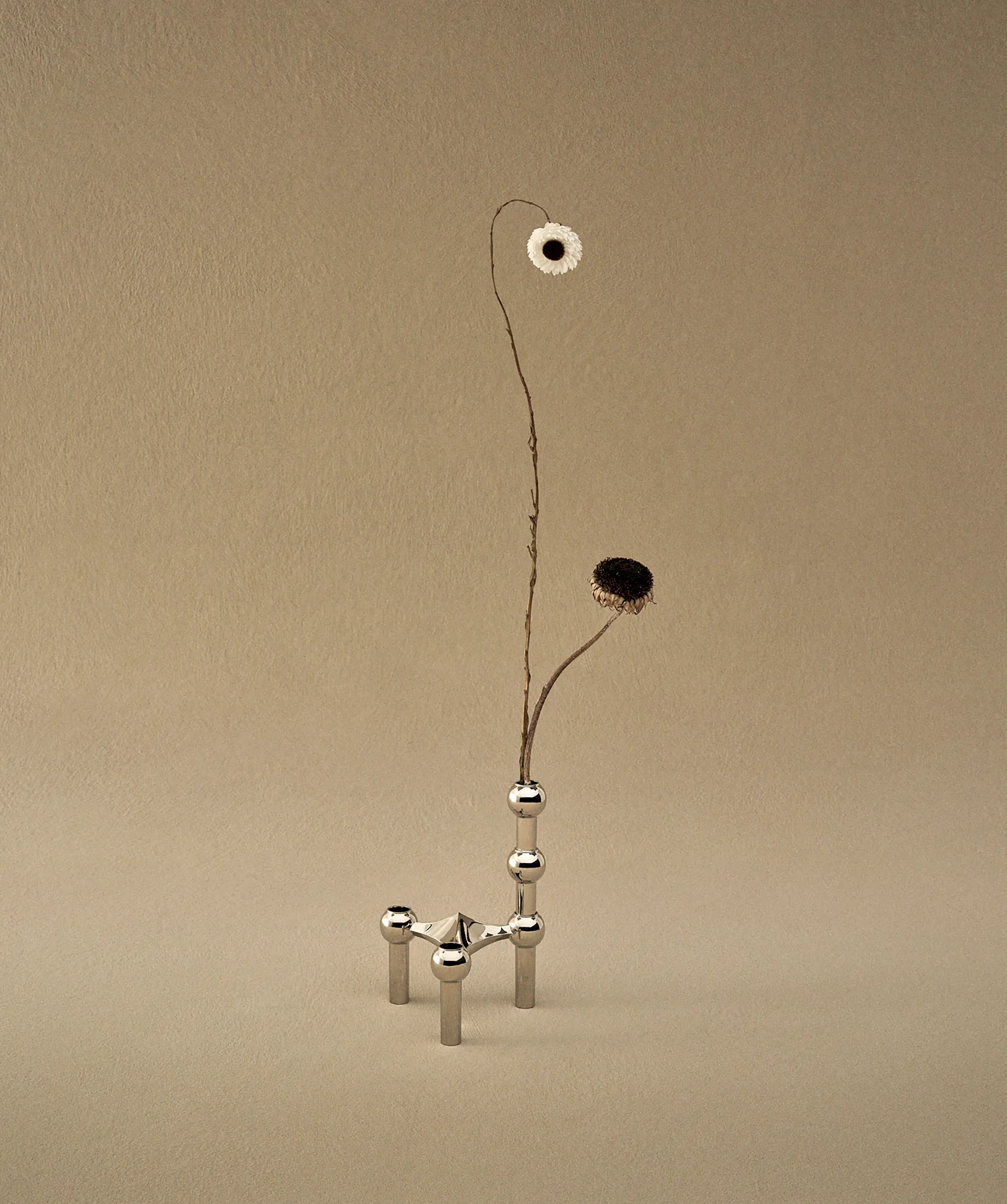 STOFF Nagel Vase, Chrom STOFF