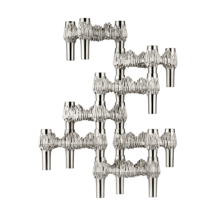 STOFF Quist Kerzenhalter 3er-Pack, Gebürstetes Chrom STOFF