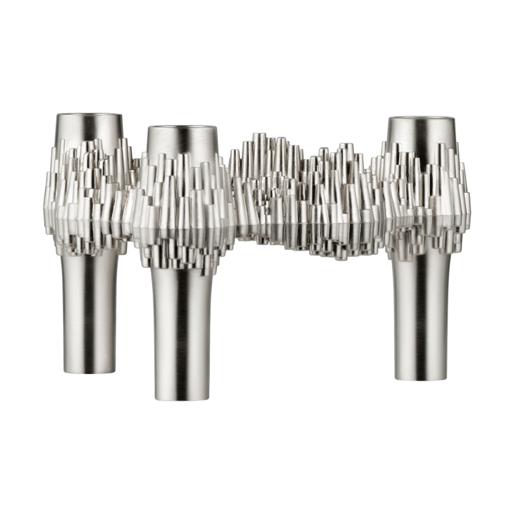 STOFF Quist Kerzenhalter - Gebürstetes Chrom - STOFF