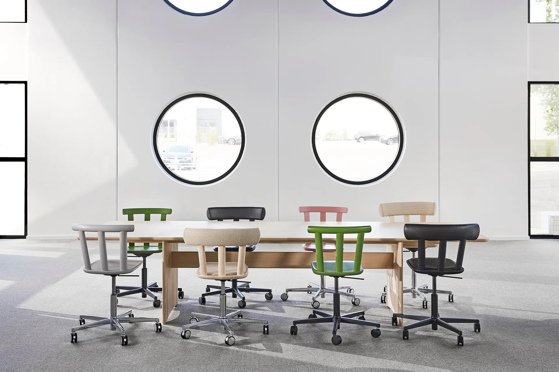 Alt Drehstuhl mit gepolstertem Sitz Birke, Elmotique 99001-mattschwarz 99 Stolab