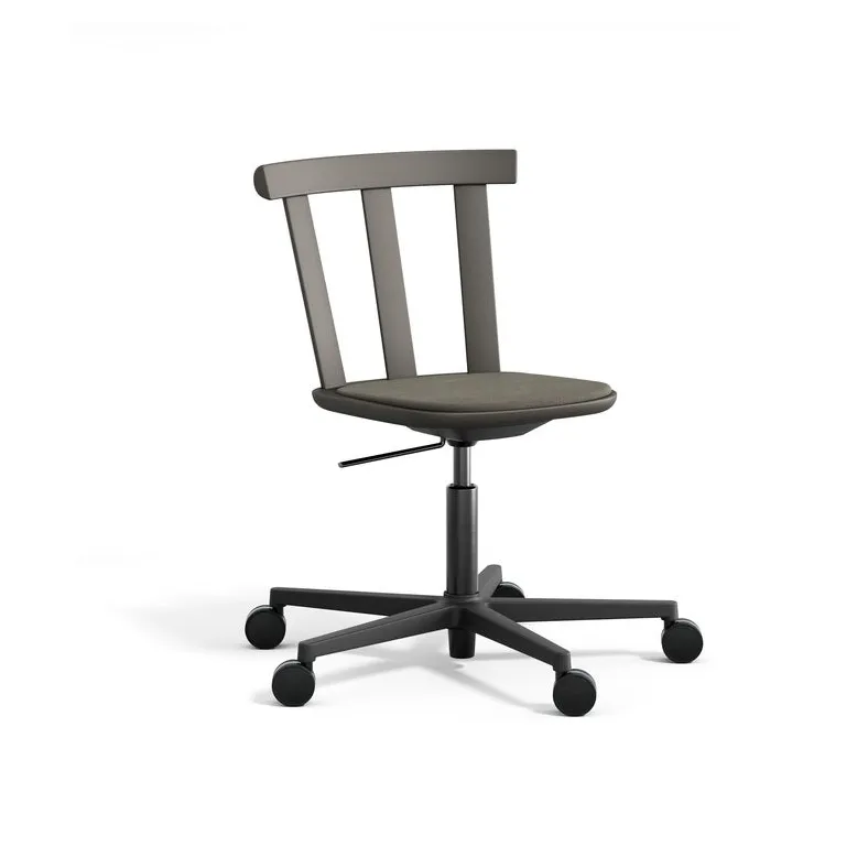 Alt Drehstuhl mit gepolstertem Sitz Birke, Hallingdal 65-153 dark grey-Dunkel Grau 62 Stolab