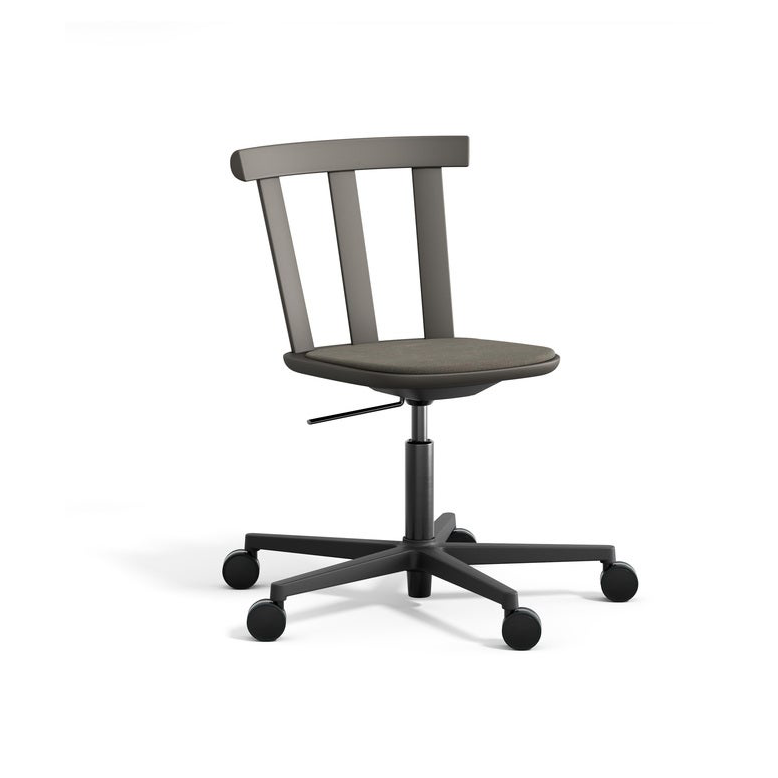 Stolab Alt Drehstuhl mit gepolstertem Sitz Birke Hallingdal 65-153 dark grey-Dunkel Grau 62